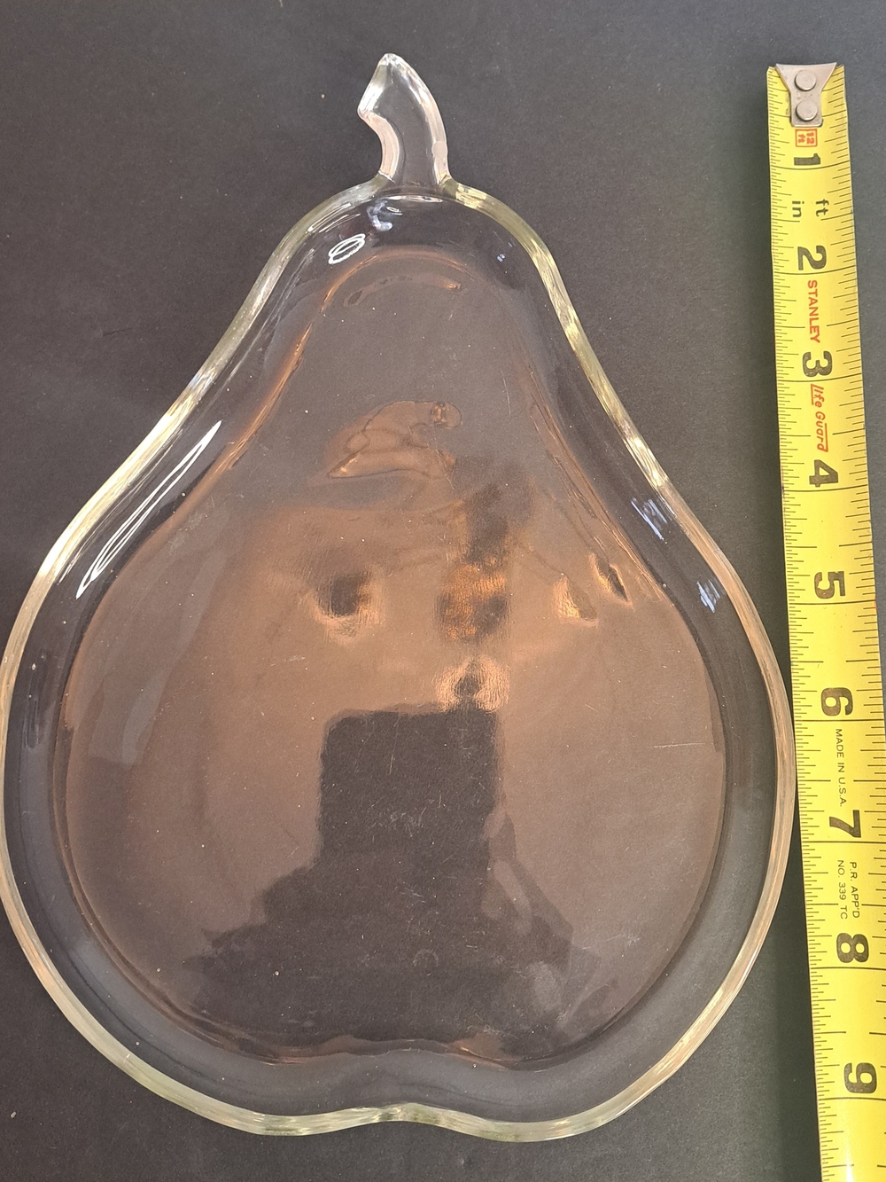 Hazel Atlas Pear Shaped Plate for use as a Trinket / Candy Dish